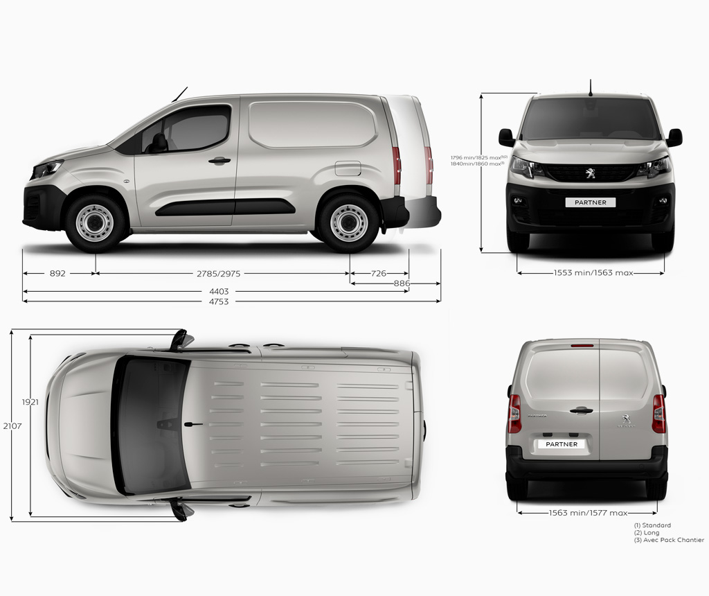 Peugeot Partner - dimensions